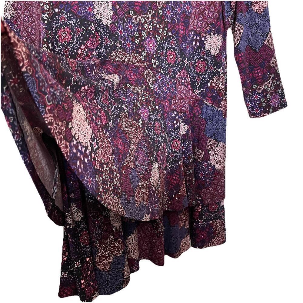 Michael Michael Kors‎ Dress Womens 2X Purple Patchwork Tiered Ruffle Patchwork - Picture 3 of 6